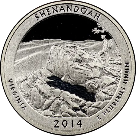 2014-S Silver Proof Shenandoah National Park Quarter