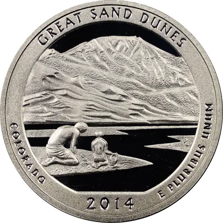 2014-S Silver Proof Great Sand Dunes National Parks Quarter