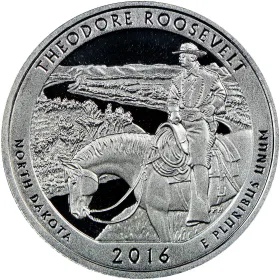 2016-S Silver Proof Theodore Roosevelt National Park Quarter
