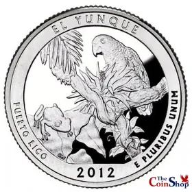 2012-S Silver Proof El Yunque National Forest Quarter