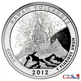 2012-S Silver Proof Hawaii Volcanoes National Park Quarter