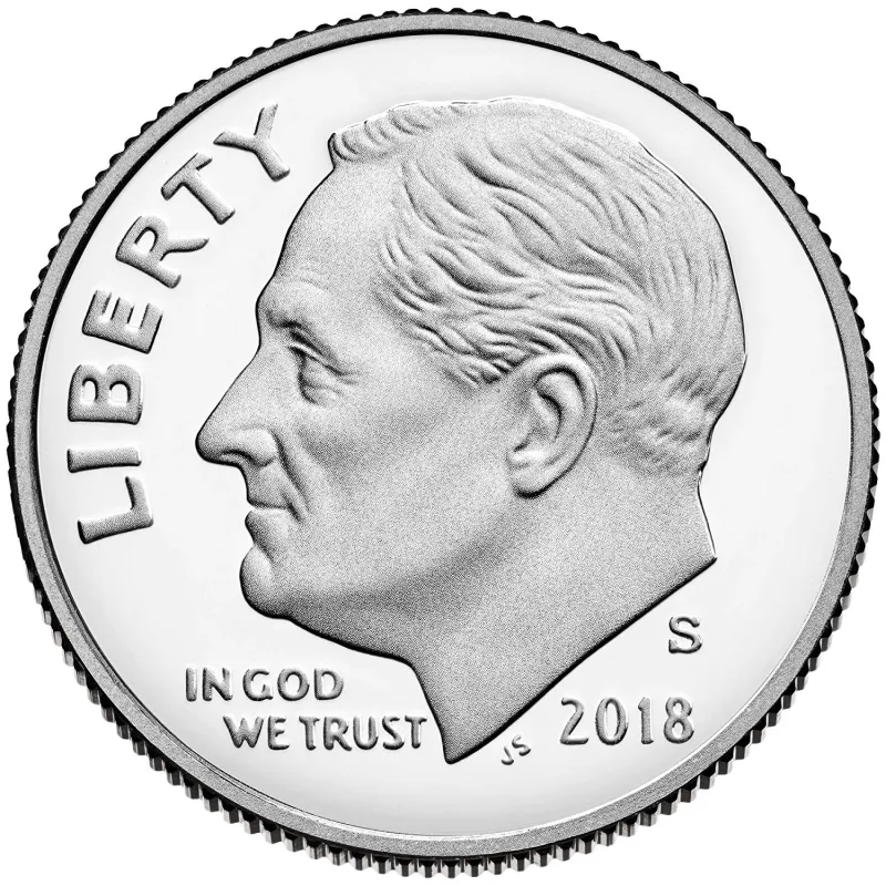 2018S Silver Proof Roosevelt Dime Premium Collectible Roosevelt