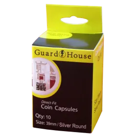 Silver Round (39mm) Direct-Fit Coin Capsules - 10 Pack Collecting Supplies - The Coin Shop