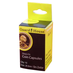 Small Dollar (26.5mm) Direct-Fit Coin Capsules - 10 Pack Collecting Supplies - The Coin Shop