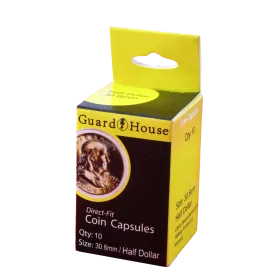 Half Dollar (30.6mm) Direct-Fit Coin Capsules - 10 Pack Collecting Supplies - The Coin Shop