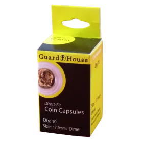 Dime (17.9mm) Direct-Fit Coin Capsules - 10 Pack Collecting Supplies - The Coin Shop