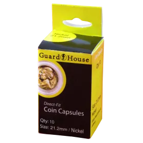 Nickel (21.2mm) Direct-Fit Coin Capsules - 10 Pack Collecting Supplies - The Coin Shop