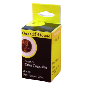 Cent (19mm) Direct-Fit Coin Capsules - 10 Pack Collecting Supplies - The Coin Shop