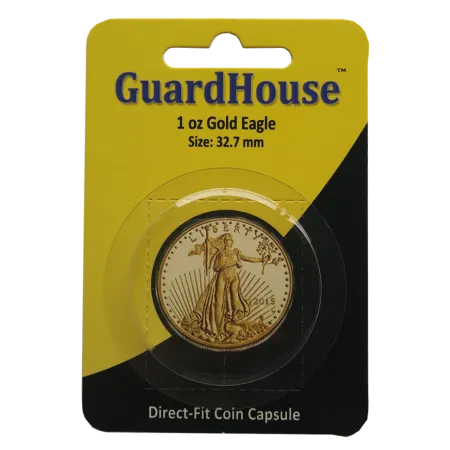 10 Pack 32mm Direct-Fit Coin Capsules Guardhouse 1 oz Gold Eagle 