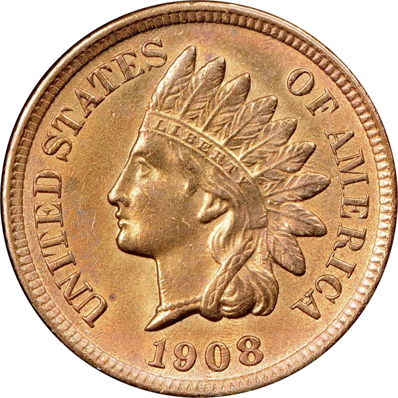 1908S Indian Head Cent RARE KEY DATE Grade Fine