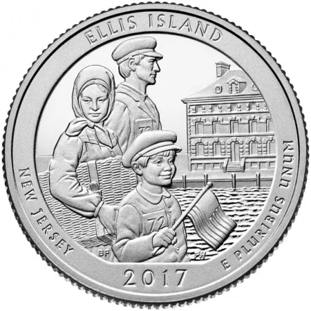 2017-S Ellis Island National Monument Proof Quarter