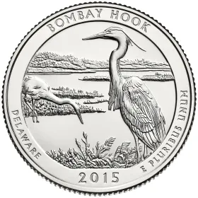 2015-D Bombay Hook National Wildlife Refuge Quarter 2015-D Bombay Hook America The Beautiful Quarters National Park Quarters