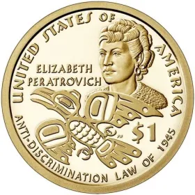 2020-S Elizabeth Peratrovich Sacagawea Dollar Proof