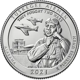 2021-P Tuskegee Airmen National Historic Site Quarter