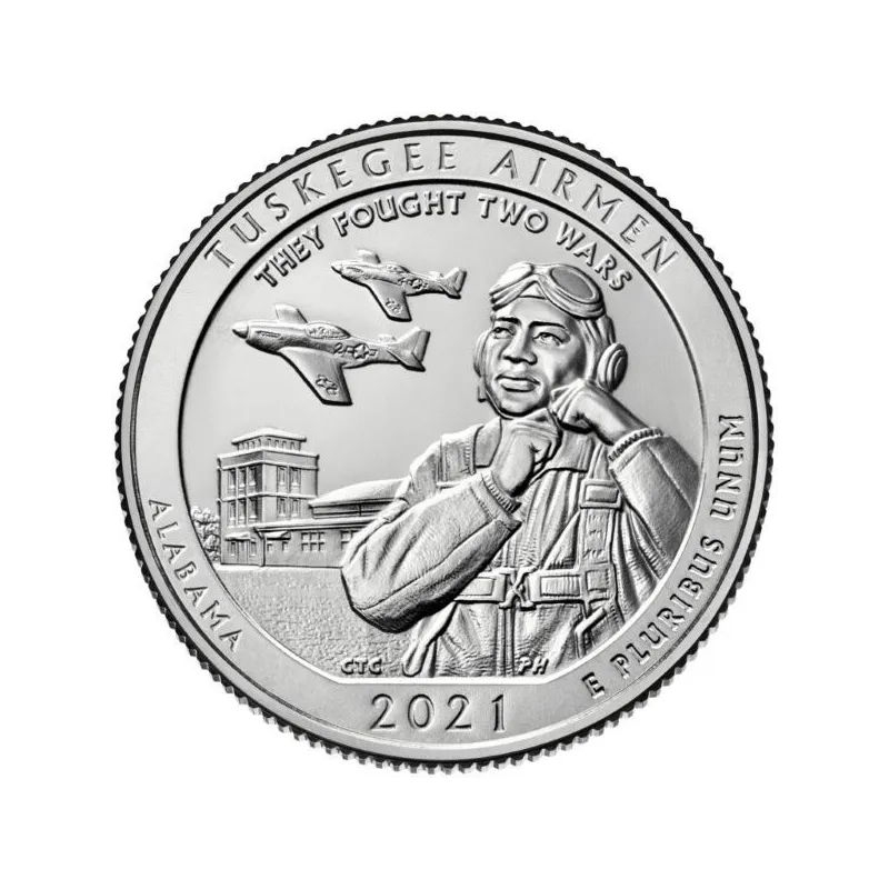 2021-D Tuskegee Airmen National Historic Site Quarter Grade Uncirculated