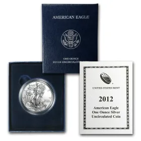 2012-W $1 Burnished American Silver Eagle OGP/COA