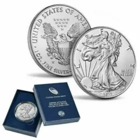 2017-W $1 Burnished American Silver Eagle OGP/COA