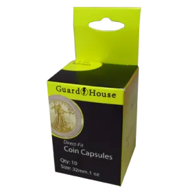 1 oz (32mm) Gold Eagle Direct-Fit Coin Capsules - 10 Pack