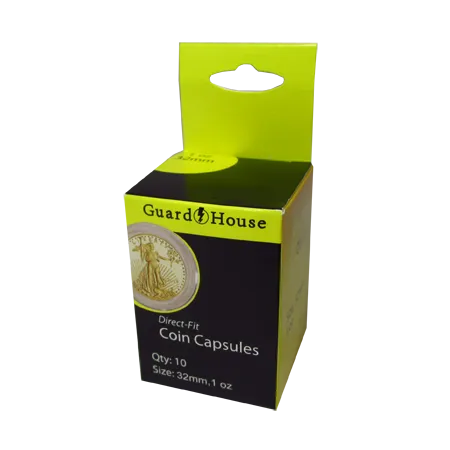 10 Pack Direct-Fit Coin Capsules Guardhouse 1 oz Gold Eagle 32mm 