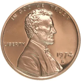 1974-S Proof Lincoln Memorial Cent