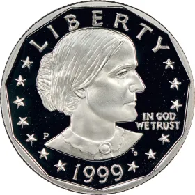 1999-P Proof Susan B. Anthony Dollar Coin Only