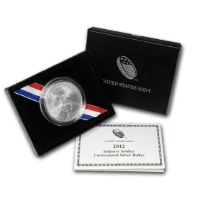 2012-W Infantry Soldier Commemorative Silver Dollar Uncirculated OGP/COA
