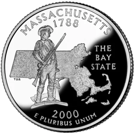 2000-S Massachusetts Silver Proof State Quarter