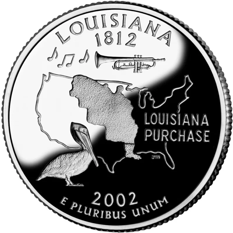 2002S Louisiana Silver Proof State Quarter Premium Collectible State