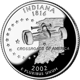 2002-S Indiana Proof State Quarter 2002-S Indiana Proof State Quarter