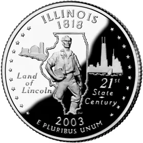 2003-S Illinois Silver Proof State Quarter 2003-S Illinois Silver Proof State Quarter