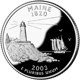 2003-S Maine Silver Proof State Quarter 2003-S Maine Silver Proof State Quarter