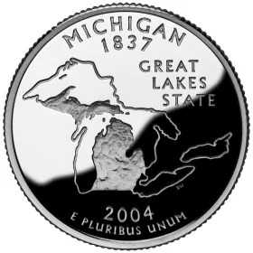 2004-S Michigan Silver Proof State Quarter 2004-S Michigan Silver Proof State Quarter