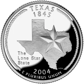 2004-S Texas Silver Proof State Quarter 2004-S Texas Silver Proof State Quarter
