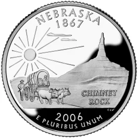 2006-S Nebraska Silver Proof State Quarter 2006-S Nebraska Silver Proof State Quarter