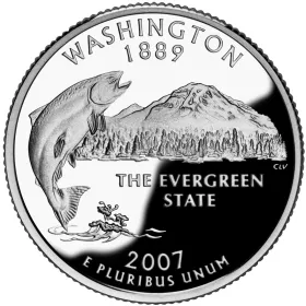 2007-S Washington Silver Proof State Quarter 2007-S Washington Silver Proof State Quarter