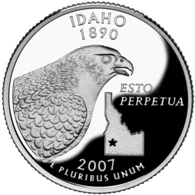 2007-S Idaho Silver Proof State Quarter 2007-S Idaho Silver Proof State Quarter
