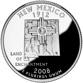 2008-S New Mexico Silver Proof State Quarter