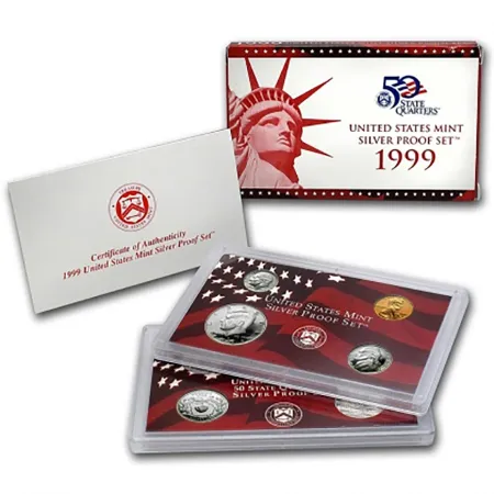 1999-S United States Mint Silver Proof Set KEY DATE Set