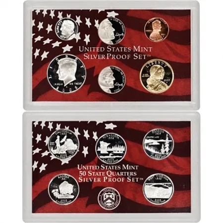 2005-s U.S SILVER Proof Set Mint Made in Red Mint Box with COA U.S