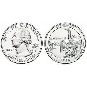 2014-D Everglades National Parks Quarter 2014-D Everglades America The Beautiful Quarters National Park Quarters