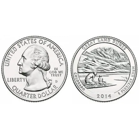2014-D Great Sand Dunes America The Beautiful Quarters National Park Quarters