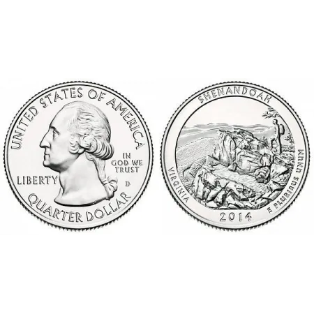 2014-D Shenandoah America The Beautiful Quarters National Park Quarters