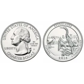 2014-P Everglades National Parks Quarter 2014-P Everglades America The Beautiful Quarters National Park Quarters
