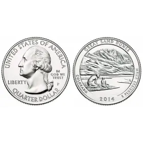 2014-P Great Sand Dunes National Parks Quarter 2014-P Great Sand Dunes America The Beautiful Quarters National Park Quarters