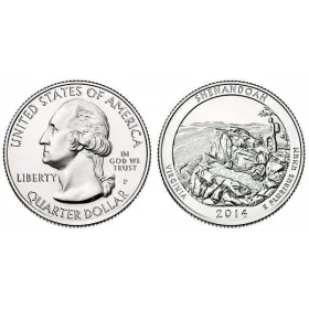 2014-P Shenandoah National Parks Quarter 2014-P Shenandoah America The Beautiful Quarters National Park Quarters