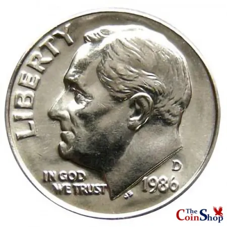 1986-D Roosevelt Dime