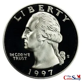 1997-S Silver Proof Washington Quarter 1997-S Silver Washington Quarter