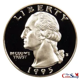 1995-S Silver Proof Washington Quarter 1995-S Silver Washington Quarter