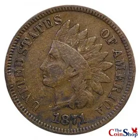 1871 Bold "N" Indian Head Cent Tough Date | Premium Wholesale Collectible Indian Head Cents  | The Coin Shop
