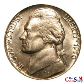 1950-P Jefferson Nickel